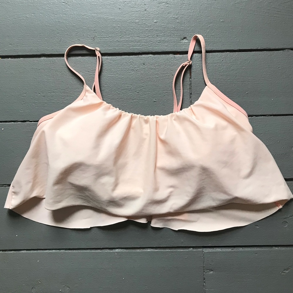 Pink Flowy Bikini Top, Size Medium